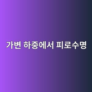 가변 하중에서 피로수명을 어떻게 예측할까?|Miner’s Rule의 한계와 비선형 누적손상 모델 1 가변 하중에서 피로수명 - Generated Thumbnail